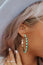 Sky Blue Gem Inlay Retro C-shape Earrings
